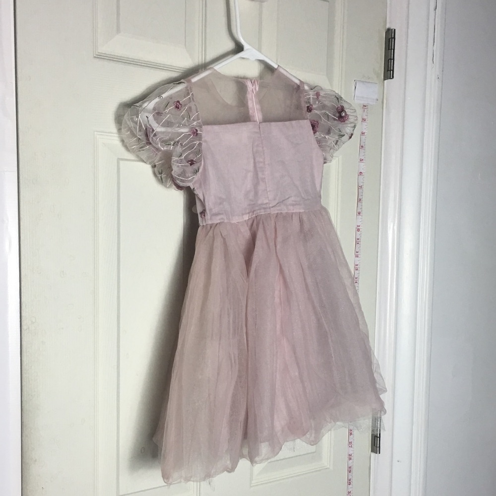 THPP toddler girl dress party 9 pink fluffy - Picture 2 of 4